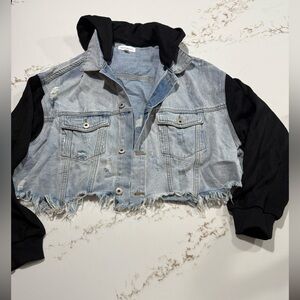 Dance & Marvel Black distressed  and Blue Jacket